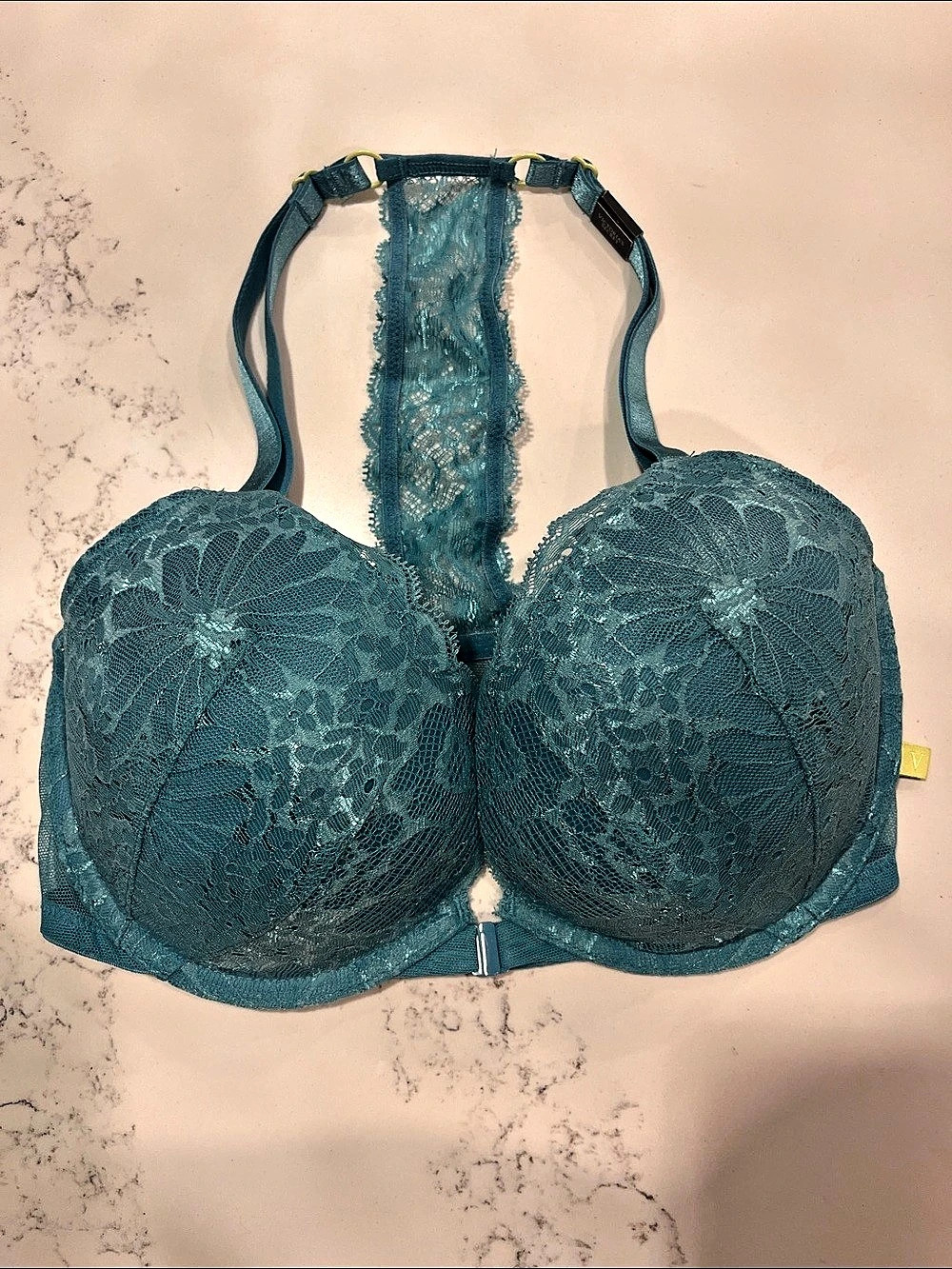 Victoria's Secret Very Sexy Front-Close Racerback Push-Up Bra Blue 32D